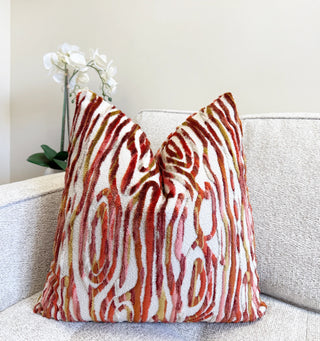Spice Flow Velvet Throw Pillow