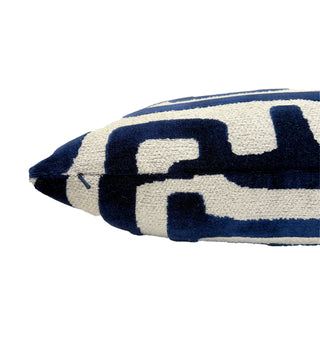 Navy Flux Velvet Throw Pillow