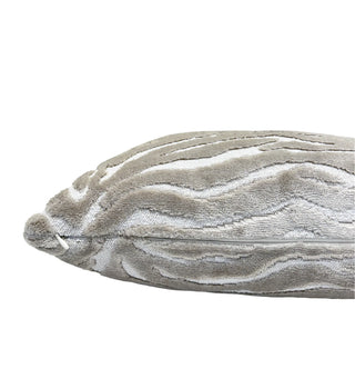 Pearl Zebra Velvet Throw Pillow