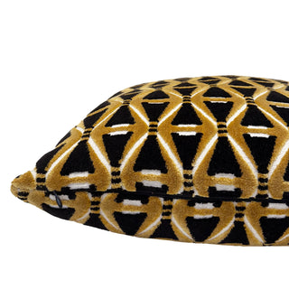 Gold Deco Velvet Throw Pillow