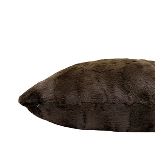 Chocolate Faux Fur Throw Pillow