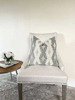 sage cream natural geometric chair