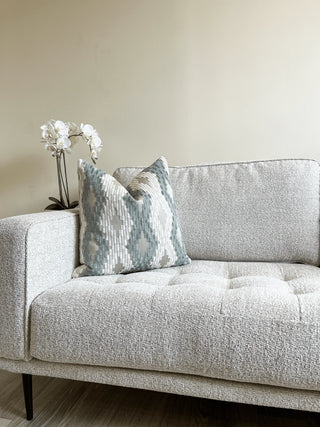 sage cream natural geometric couch corner