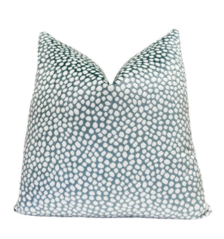 Sage Pebble Velvet Throw Pillow
