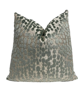 Sea Glass Oval Velvet Throw Pillow
