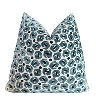 Sea Glass Broken Rings Velvet Throw Pillow