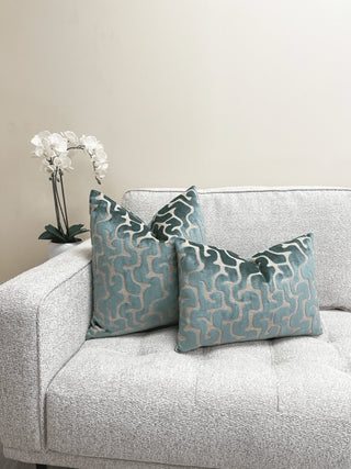 spruce green maze couch double