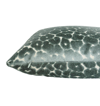 Sea Glass Leopard Velvet Throw Pillow