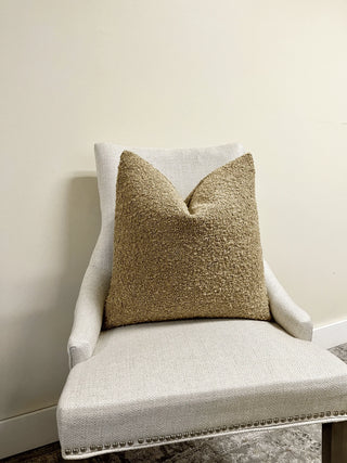 tan boucle chair