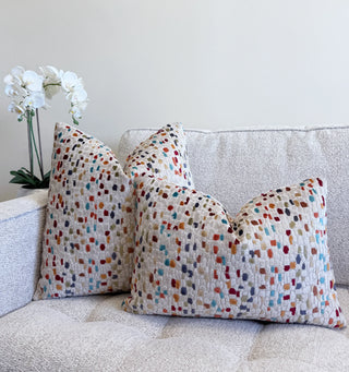 Sunset Mosaic Velvet Throw Pillow