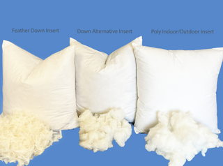 Comparing Pillow Insert Materials - Feather Down vs Down Alternative vs Poly Inserts