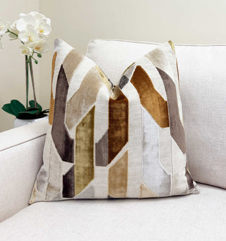 Amber Muse Velvet Throw Pillow