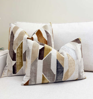 Amber Muse Velvet Throw Pillow