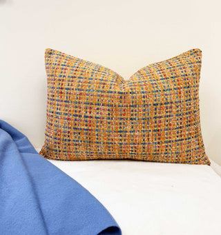 Marigold Plaid Throw Pillow