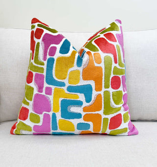 Rainbow Aussie Velvet Throw Pillow