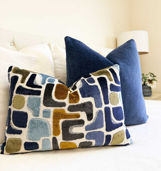 Blue Aussie Velvet Throw Pillow