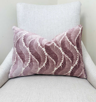 Lilac Botanical Velvet Throw Pillow