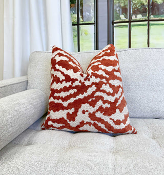 Paprika Cloud Chenille Throw Pillow