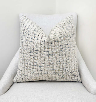 Ivory Tweed Throw Pillow