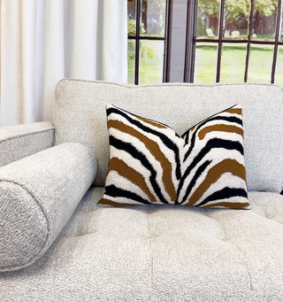 Cognac Tiger Throw Pillow