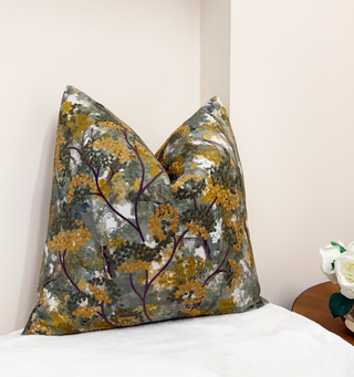 Mosswood Embroidered Throw Pillow