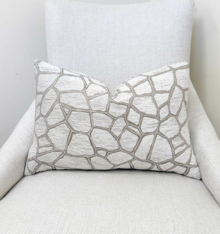 Taupe Giraffe Velvet Throw Pillow