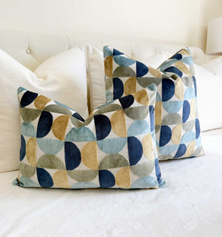 Harbor Eclipse Velvet Throw Pillow