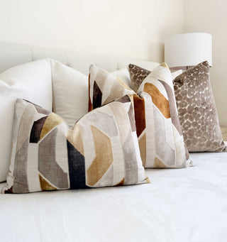 Amber Muse Velvet Throw Pillow