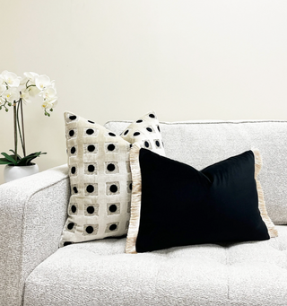 Domino Velvet Throw Pillow