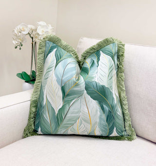 Tropical Green Throw Pillow