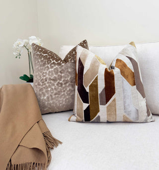 Amber Muse Velvet Throw Pillow