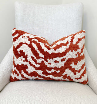 Paprika Cloud Chenille Throw Pillow