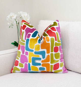 Rainbow Aussie Velvet Throw Pillow