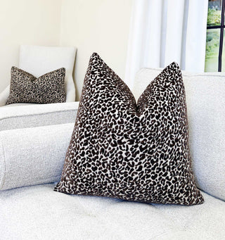 Espresso Cub Chenille Throw Pillow