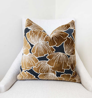 Cinnamon Petals Velvet Throw Pillow