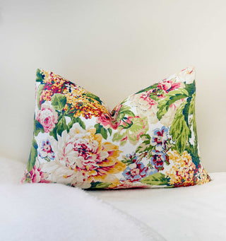 Pink Victoria Velvet Throw Pillow