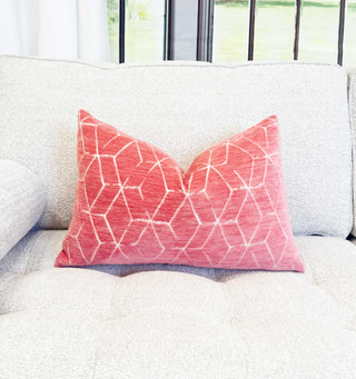 Guava Opal Velvet Throw Pillow