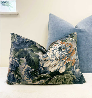 Verdant Victoria Velvet Throw Pillow
