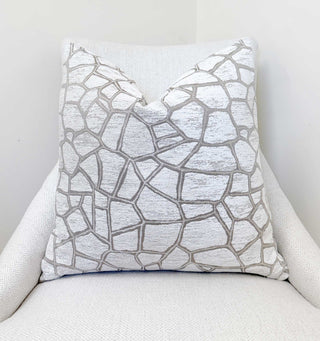 Taupe Giraffe Velvet Throw Pillow
