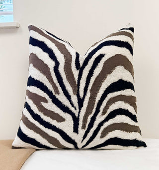 Taupe Tiger Throw Pillow