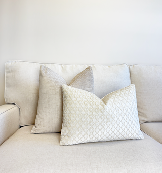 Champagne Diamond Velvet Throw Pillow