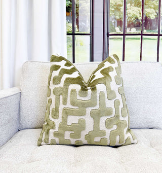 Light Olive Juno Throw Pillow