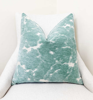 Seafoam Isle Velvet Throw Pillow