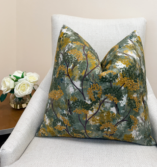 Mosswood Embroidered Throw Pillow