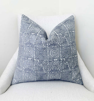 Gray Aztec Chenille Throw Pillow