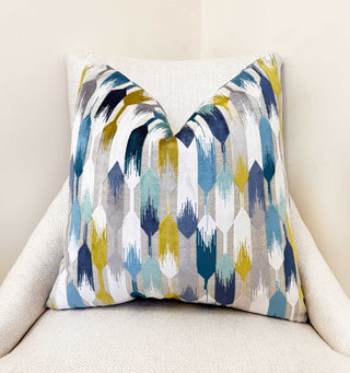 Ocean Strokes Velvet Throw Pillow