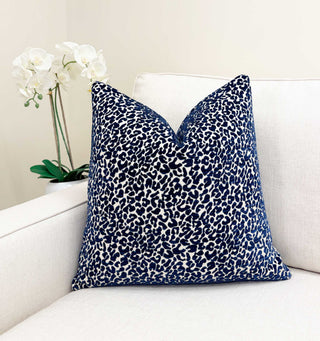 Navy Cub Chenille Throw Pillow