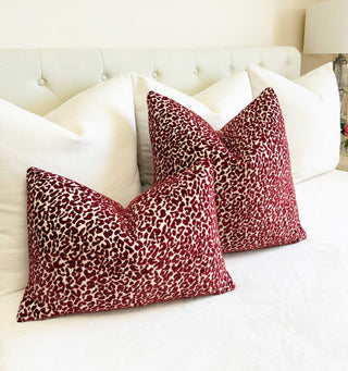 Merlot Cub Chenille Throw Pillow