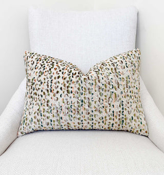 Woodland Leopard Velvet Throw Pillow