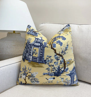 Yellow Pagoda Throw Pillow